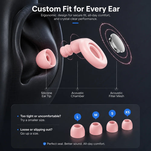 30 dB Silicone Earplugs – Sleep, Work & Travel | LOOPLUNN