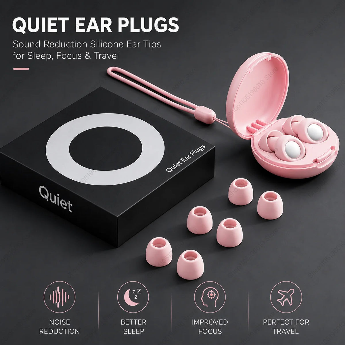 30 dB Silicone Earplugs – Sleep, Work & Travel | LOOPLUNN