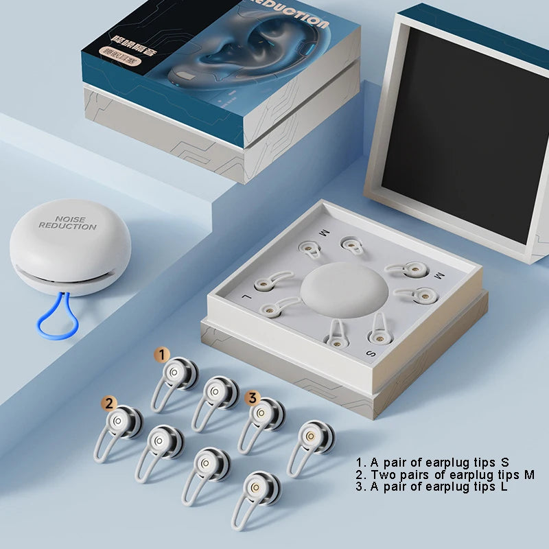 New Soundproof Silicone Earplugs, Noise-Reducing, Non-Expanding, Suitable for Sleeping, Snoring, and Sleep