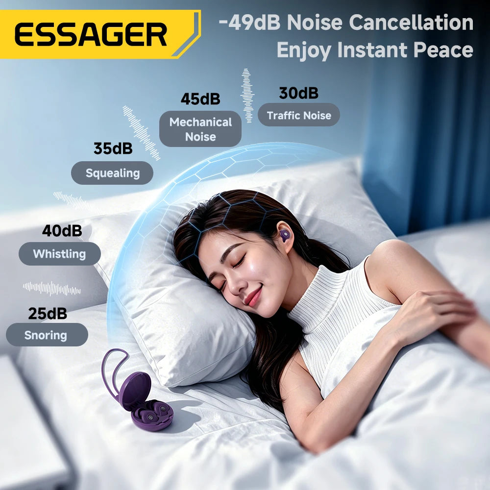 Essager Noise-Blocking Earplugs 45-49 dB – Sleep, Work & Travel | LOOPLUNN